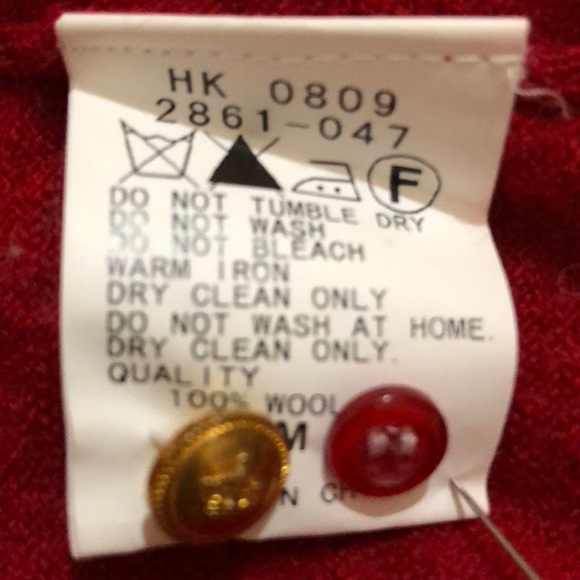 🌻Pou dou dou red wool sweater Sz M - Picture 5 of 5